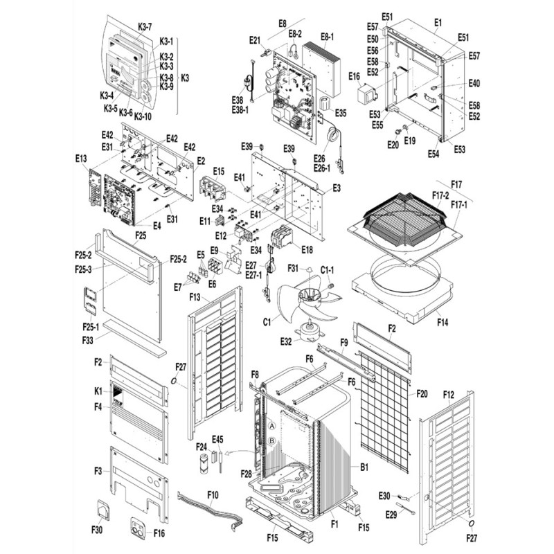 DAIKIN 1812453 CROSS-FIN CONDENSER ASSY.