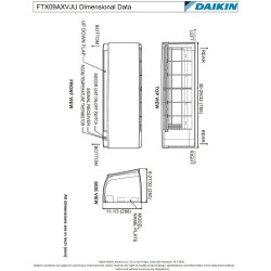Daikin 8,900 btu 19 SEER Heat Pump & Air Conditioner Ductless Mini Split FTX09AXVJU / RX09AXVJU