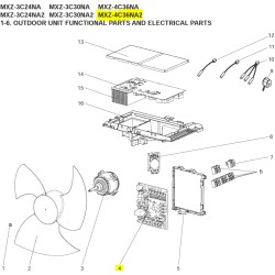 MITSUBISHI T7W H00 315 OUTDOOR CONTROL P.C. BOARD