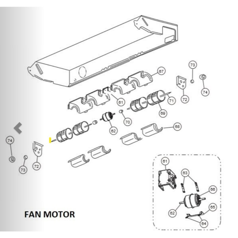 FUJITSU K9603286019 aka 9603286019 MOTOR DC BRUSHLESS ABU VR2