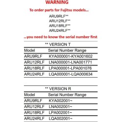 FUJITSU k9710621789 aka 9710621789 Main Controller PCB (For Model ARU9RLF Type R and Type T)