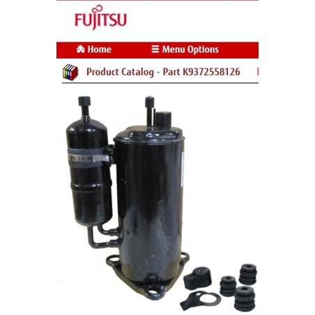 FUJITSU K9372558126 COMPRESSOR ASSY HY DW 5KD240XAD21 3HP DC ROT 2 CYL