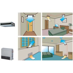 FUJITSU 18LUAS1D 17,100 BTU 20.2 SEER Heat Pump & Air Conditioner Ducted Mini Split ADUH18LUAS1 / AOUH18LUAS1