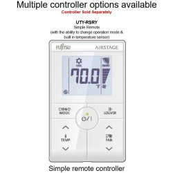 FUJITSU 18LUAS1D 17,100 BTU 20.2 SEER Heat Pump & Air Conditioner Ducted Mini Split ADUH18LUAS1 / AOUH18LUAS1