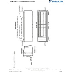 Daikin 21,200 btu 19.0 SEER Heat Pump & Air Conditioner Ductless Mini Split FTX24AXVJU / RX24AXVJU