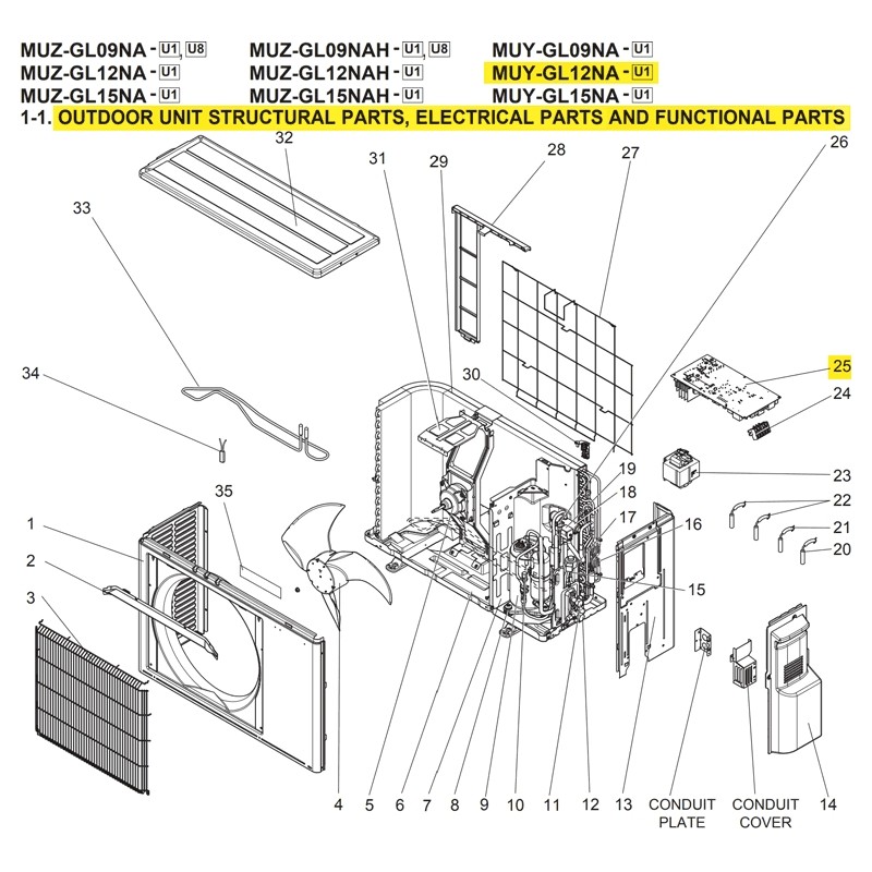 MITSUBISHI U01 A14 451 INVERTER P.C BOARD