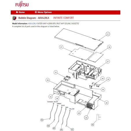 FUJITSU K9709893067 aka 9709893067 POWER PCB ASSY 42RLX K04BA-0701HUE-P0