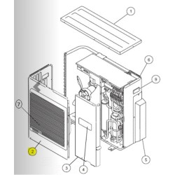 FUJITSU K9374414116 aka 9374414116 FRONT PANEL W/FAN GUARD DW HFI