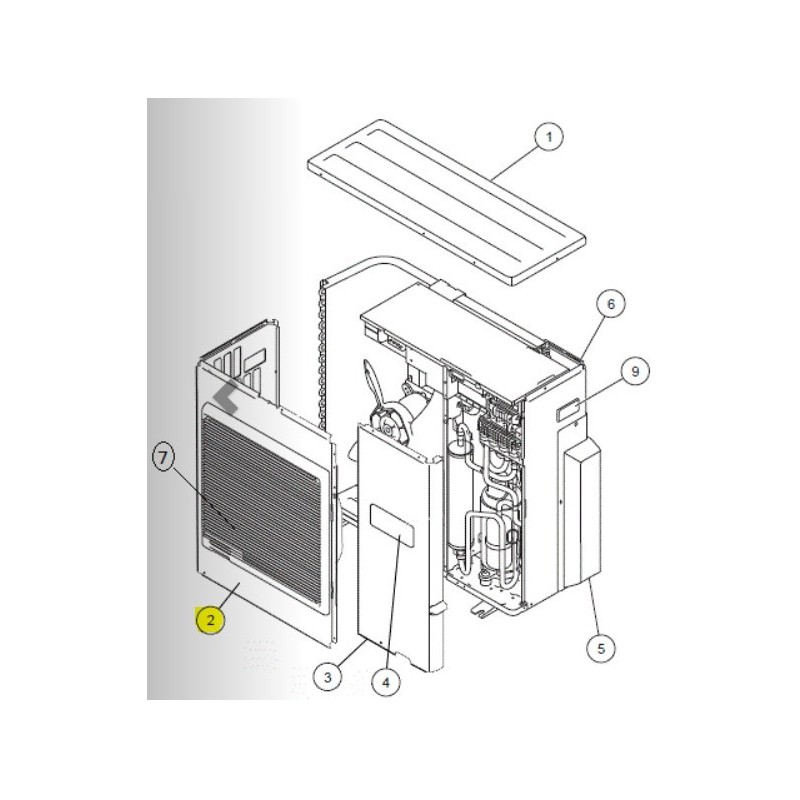 FUJITSU K9374414116 aka 9374414116 FRONT PANEL W/FAN GUARD DW HFI