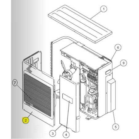 FUJITSU K9374414116 aka 9374414116 FRONT PANEL W/FAN GUARD DW HFI