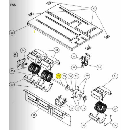 FUJITSU K9379805001 aka 9379805001 SHAFT ARUL18 HVAB