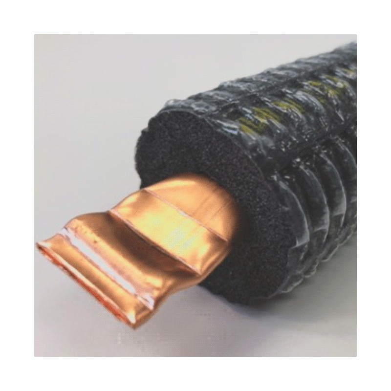1/4 inch x 50 ft. Line Set Mueller Streamline HVAC Copper Refrigerant Pipes with DURAGUARD PE Insulation (164 ft optional)