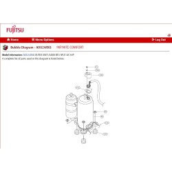 Fujitsu K9372594070 COMPRESSOR 24CXQ/RXQ R22 NLADW MCM2J32S236B1A