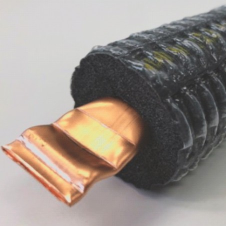 3/8 inch x 50 ft. PDM GelBlack HVAC Refrigerant Copper Pipe Lineset with PE (Polyethylene) Insulation (164 ft optional)
