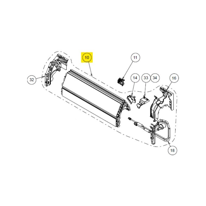FUJITSU K9366633105 aka 9366633105 EVAPORATOR TA ASUA VAB DW WSL