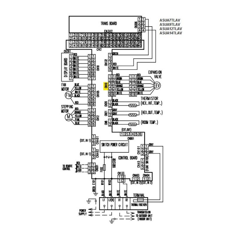 FUJITSU K9707905052 aka 9707905052 WIRE WITH CONNECTOR ASUA7+ VII 6-XARR/XAP L230 24/1430 VR2