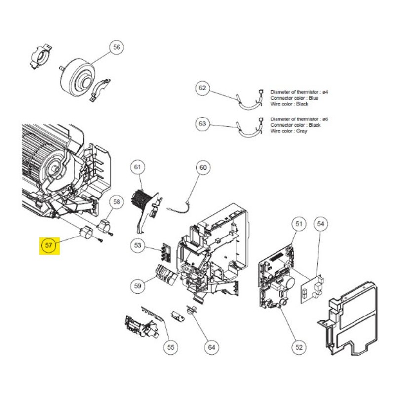 FUJITSU K9900790028 aka 9900790028 MOTOR STEP VAB 24BYJ46-21 L 380 R 200