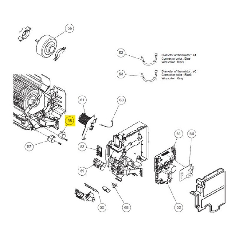 FUJITSU K9900790035 aka 9900790035 MOTOR STEP VAB 24BYJ46-22 L 350 R 20