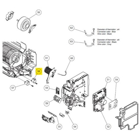 FUJITSU K9900790035 aka 9900790035 MOTOR STEP VAB 24BYJ46-22 L 350 R 20