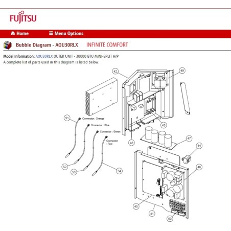 FUJITSU K9708511511 aka 9708511511 CONTROL PCB AOU30RLX HY K07BS-090GHUE-C1