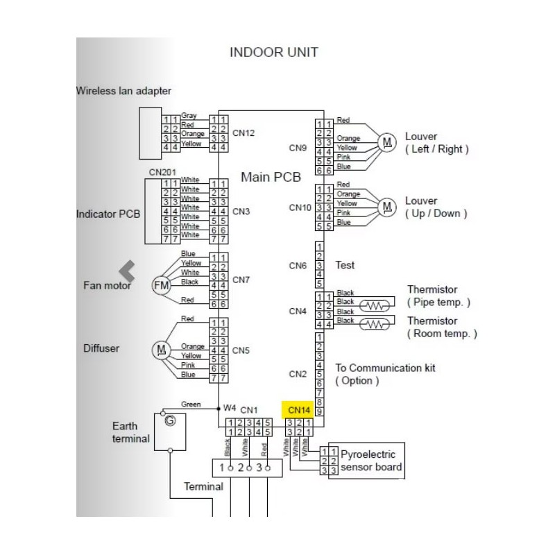FUJITSU K9709626023 aka 9709626023 WIRE WITH CONNECTOR RLS3(Y)