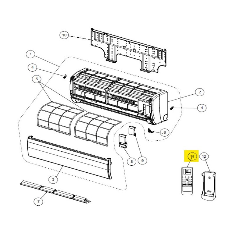 FUJITSU K9379219020 aka REMOTE CONTROL AR-RAH1U ASHFI