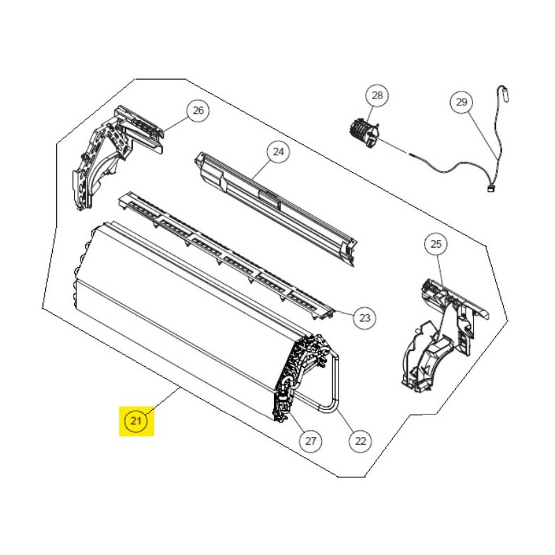 FUJITSU K9317820011 aka 9317820011 EVAPORATOR TA-AS7~12RLF