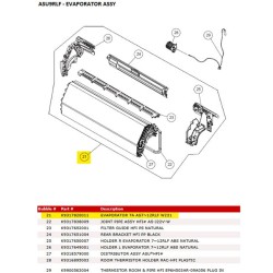 FUJITSU K9317820011 aka 9317820011 EVAPORATOR TA-AS7~12RLF