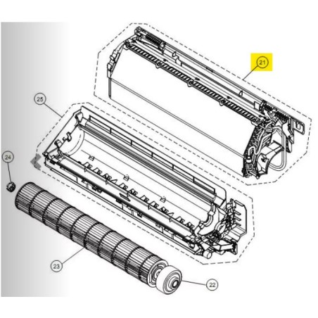 FUJITSU K9332989113A aka 9332989113A EVAPORATOR TA ASU15RLF1