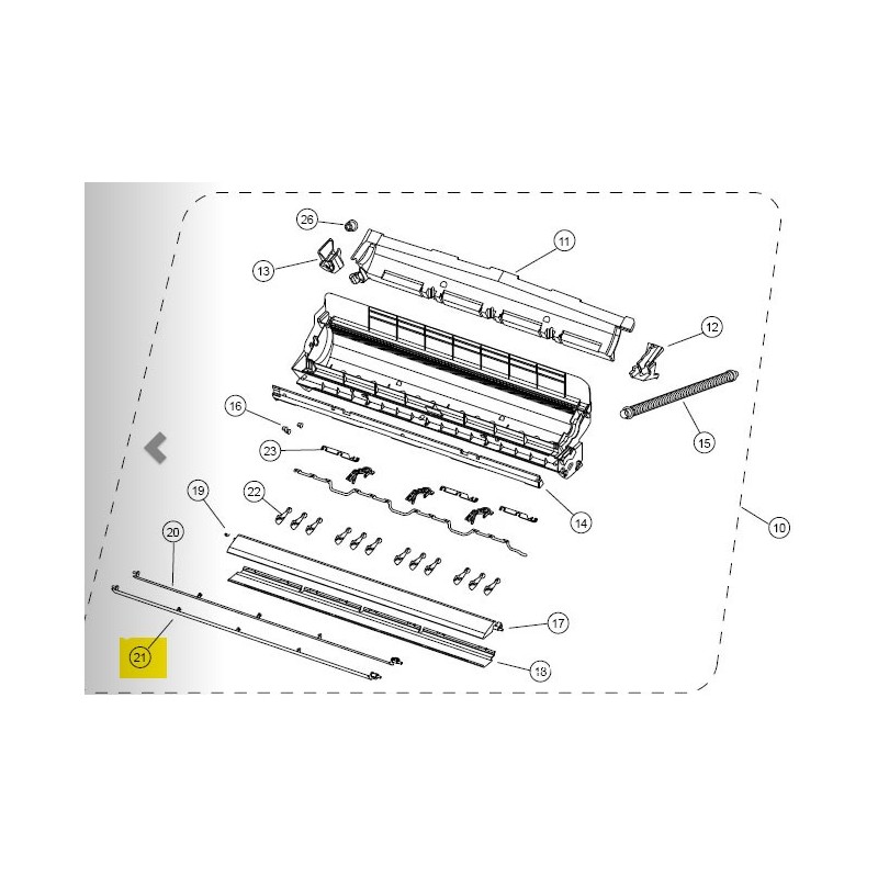FUJITSU K9315001016 aka 9315001016 LOUVER Z AS18~24 HVII