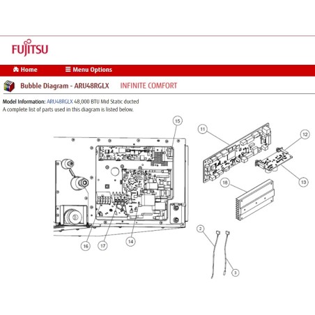 Fujitsu K9710995699 aka 9710995699 CONTROLLER PCB HY K14UY-180GHSE-C1