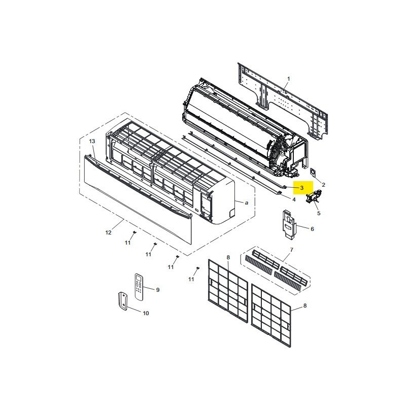 FUJITSU K9386958011 aka 9386958011 LOUVER U L406 ABS-HR