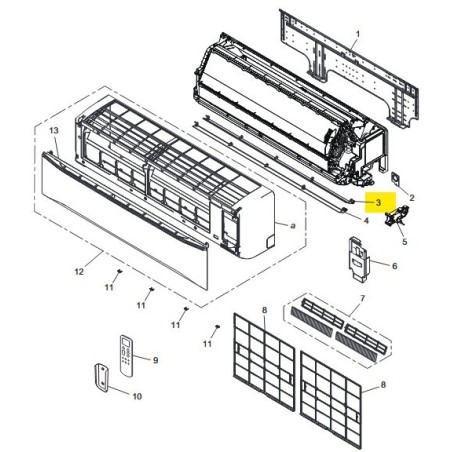 FUJITSU K9386958011 aka 9386958011 LOUVER U L406 ABS-HR