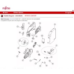 Fujitsu K9602784004 MOTOR DC BRUSHLESS HVAB  MFD-50RON 8P 42W DC340V