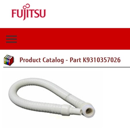FUJITSU K9310357026 aka 9310357026 HOSE DRAIN RAC-Q HY RR2 PVC-GRAY ROHS