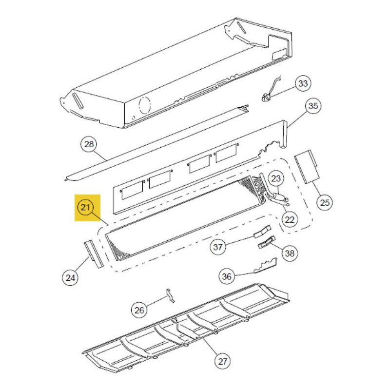 FUJITSU K9360428318 aka 9360428318 EVAPORATOR TA ABUA36 VAB