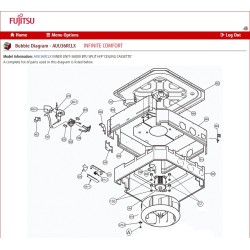 FUJITSU K9601915010 aka 9601915010 MOTOR AC INDUCTION AUU MFA-54PZM D176P100FG 100W 240V