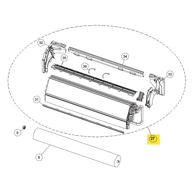 FUJITSU K9315338082 aka 9315338082 EVAPORATOR TA 24CL/RL/Q