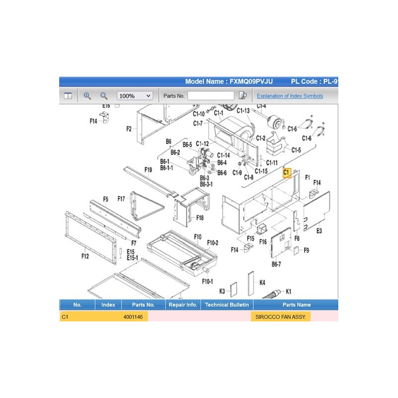 DAIKIN 4011243 SIROCCO FAN ASSY.