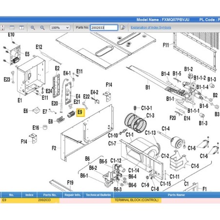 DAIKIN 2002033 TERMINAL STRIP
