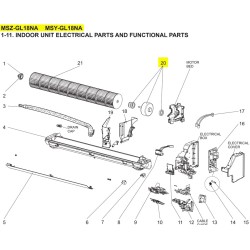 MITSUBISHI E22 J44 300 INDOOR FAN MOTOR