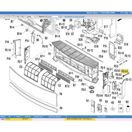DAIKIN 5018107 WIRE HARNESS ASSY. (WIFI RELAY)