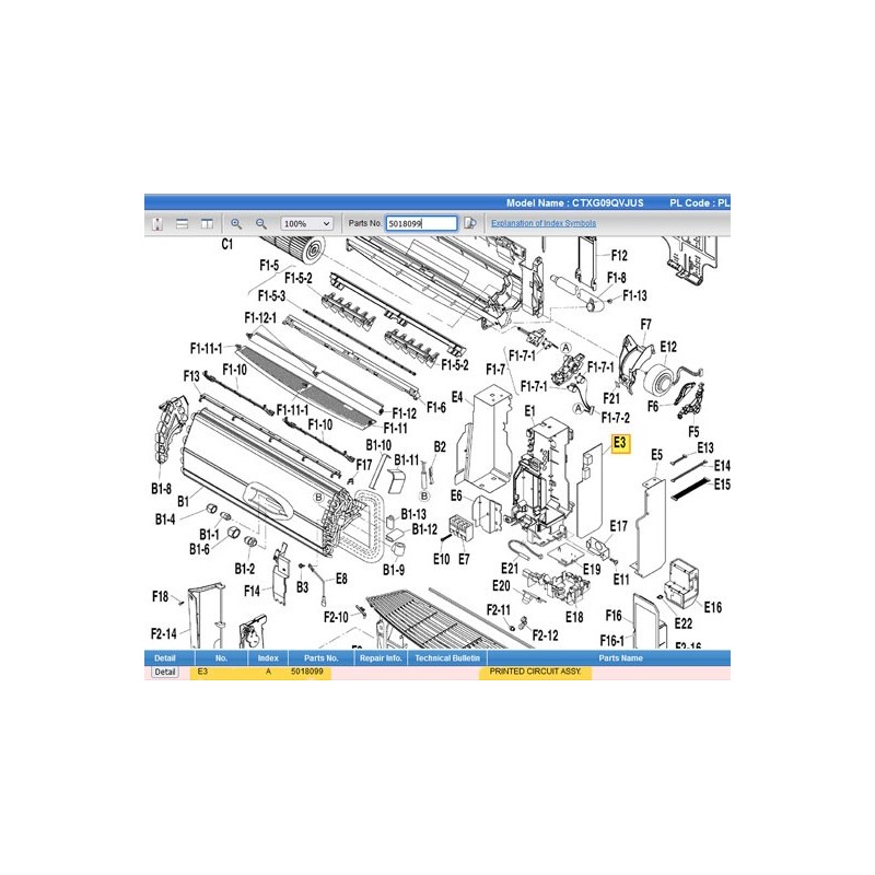 DAIKIN 5018099 PRINTED CIRCUIT BOARD ASSY.