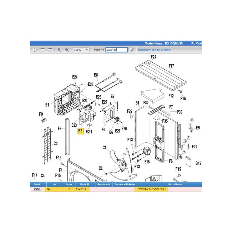 DAIKIN 6026445 PRINTED CIRCUIT ASSY