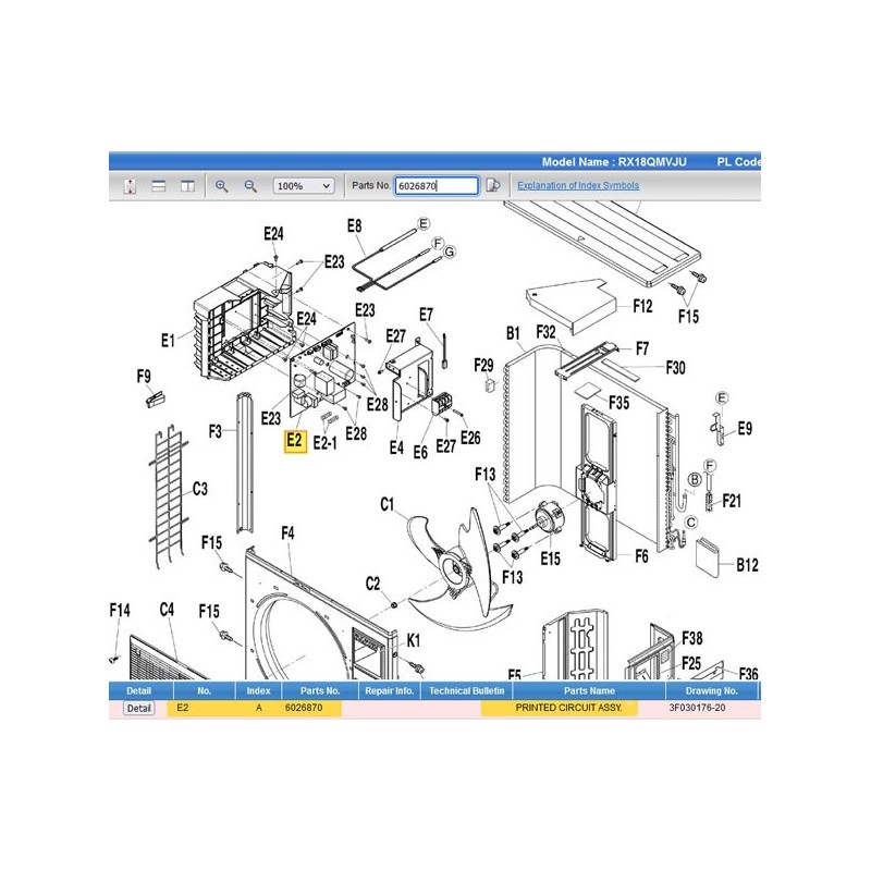 DAIKIN 6026870 PRINTED CIRCUIT ASSY