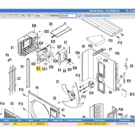 DAIKIN 6026870 PRINTED CIRCUIT ASSY