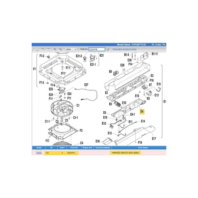 DAIKIN 2223474 PRINTED CIRCUIT ASSY