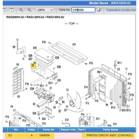 DAIKIN 1908006 PRINTED CIRCUIT ASSY