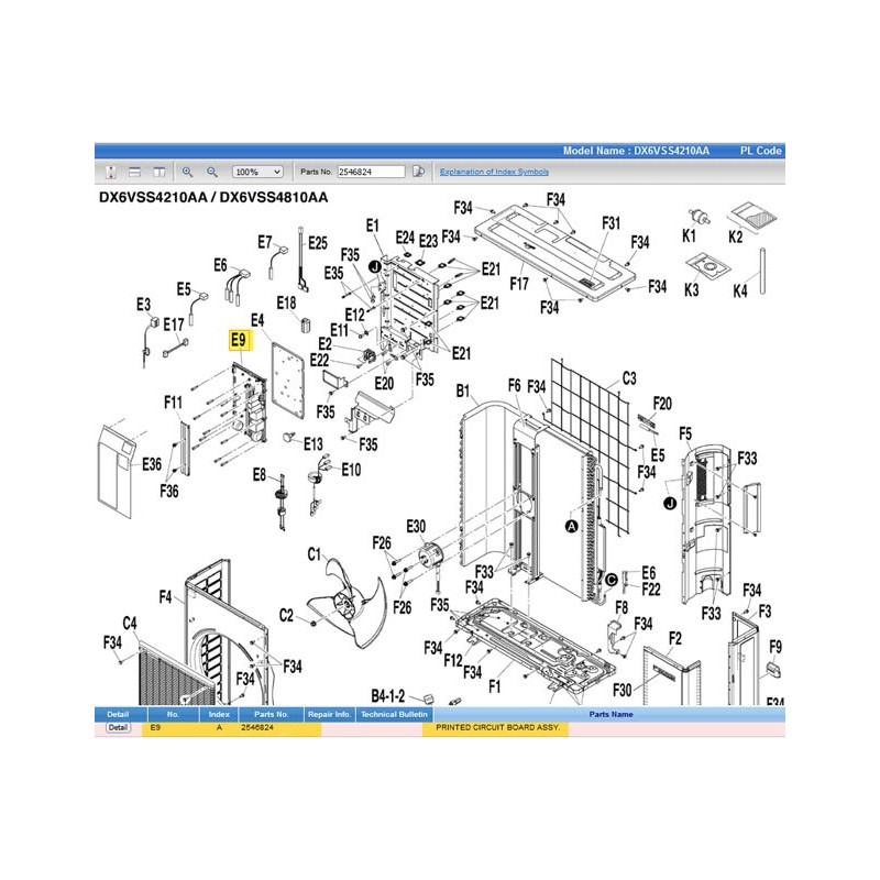 DAIKIN 2546824 PRINTED CIRCUIT BOARD ASSY.