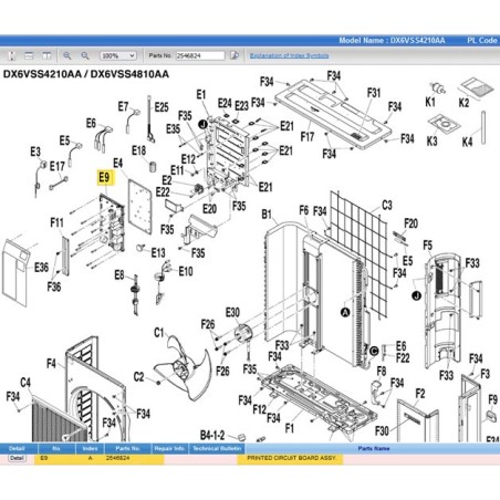 DAIKIN 2546824 PRINTED CIRCUIT BOARD ASSY.